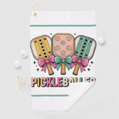  Personalized Ladies' Pickleball Clip-on Towel Golfhanddoek (Insitu)