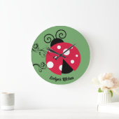 Personalized Lady Bug Kitchen Clock Ladybug Grote Klok (Huis)