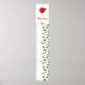 Personalized Ladybug Baby Growth Chart Poster (Voorkant)