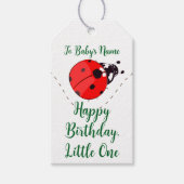 Personalized Ladybug Birthday Gift Tag Cadeaulabel (Voorkant)