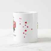 Personalized Ladybug Couple Mug Grote Koffiekop (Voorkant)