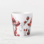 Personalized Ladybug Gnomes Latte Mug Latte Mok (Voorkant)