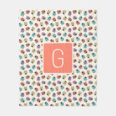 Personalized Ladybug Throw Blanket Fleece Deken (Voorkant)
