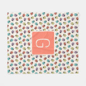 Personalized Ladybug Throw Blanket Fleece Deken (Voorkant (Horizontaal))