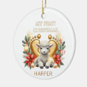 Personalized Lamb Ornament for Baby (Links)