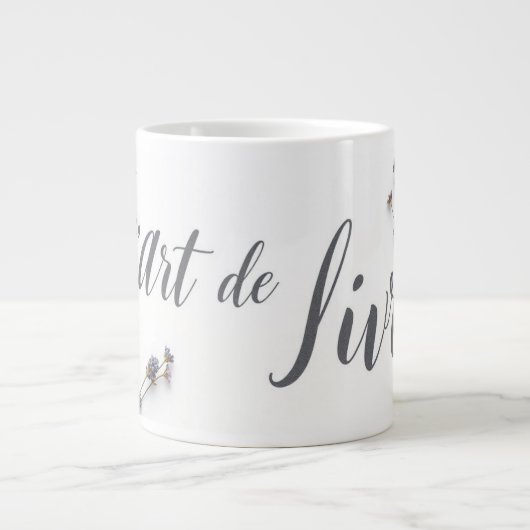 Personalized L'Art de Vivre Slow Living Aesthetic Grote Koffiekop (Voorkant)