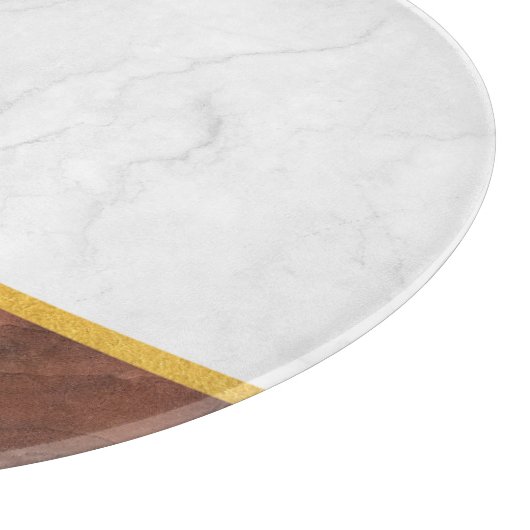 Personalized Last Name Est Date Round Glass Snijplank (Hoek)