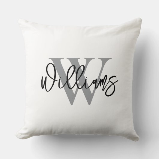 Personalized Last Name Wedding Throw Pillow Kussen (Voorkant)