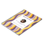 Personalized Lavender and Yellow Wave Patterned Notitieboek (Linkerzijde)