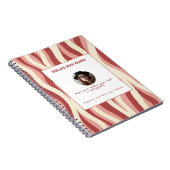 Personalized Lavender and Yellow Wave Patterned  Notitieboek (Rechterzijde)