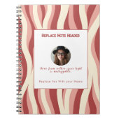 Personalized Lavender and Yellow Wave Patterned  Notitieboek (Voorkant)