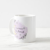 Personalized Lavender Eid Mubarak Coffee Mug Koffiemok (Voorkant links)