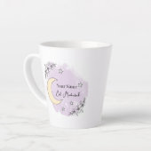 Personalized Lavender Eid Mubarak Coffee Mug Latte Mok (Linkerhoek)