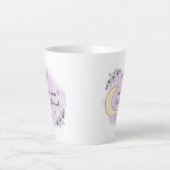 Personalized Lavender Eid Mubarak Coffee Mug Latte Mok (Voorkant)