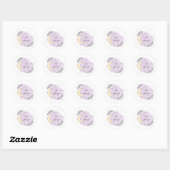 Personalized Lavender Eid Mubarak Stickers (Vel)