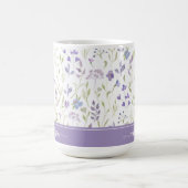 Personalized Lavender Floral Mug Koffiemok (Center)