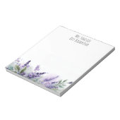 Personalized Lavender Flowers Teacher Appreciation Notitieblok (Linkerzijde)