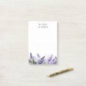 Personalized Lavender Flowers Teacher Appreciation Post-it® Notes (Op bureau)