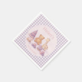 Personalized Lavender Gingham Baby Shower Napkins Servet (Hoek)