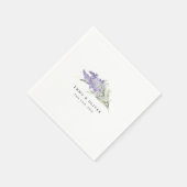 Personalized Lavender & Sage Green Floral Wedding Servet (Hoek)