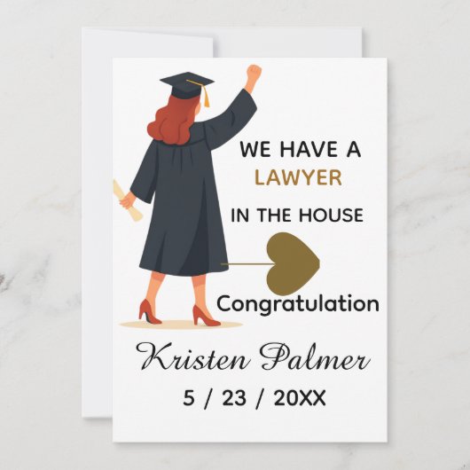 Personalized law school graduation  kaart (Voorkant)