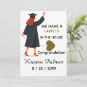 Personalized law school graduation  kaart (Staand voorkant)