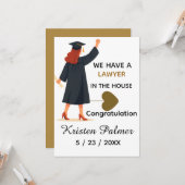 Personalized law school graduation  kaart (Voorkant / Achterkant in situ)