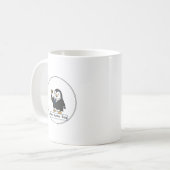 Personalized Lawyer Esq Penguin Ceramic Vessel Koffiemok (Voorkant links)