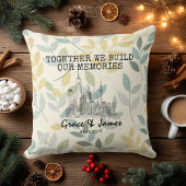 Personalized Leaf Pattern Skyline Couple Pillow Kussen
