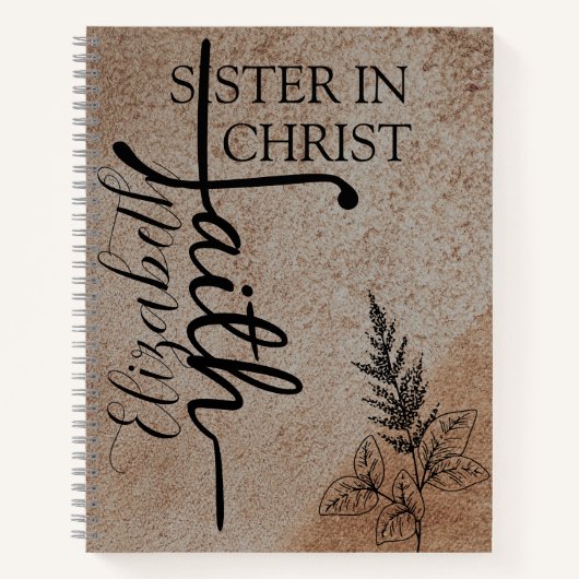 Personalized Leather Christian Journal for Her, Notitieboek (Voorkant)