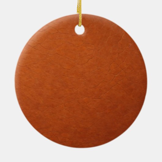 Personalized Leather Pastel Wreath Keramisch Ornament (Achterkant)