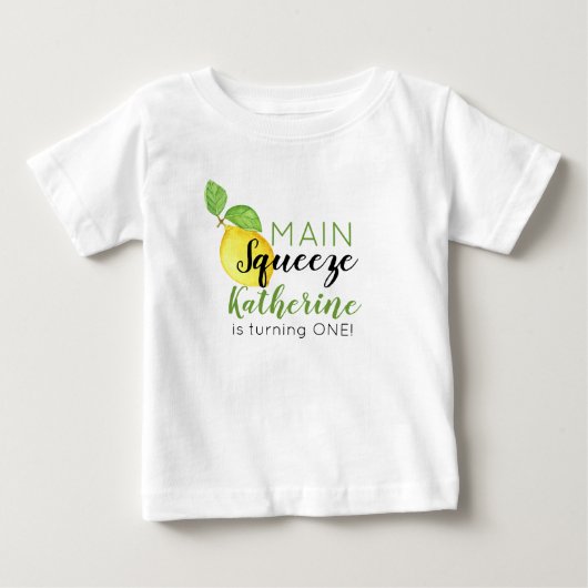 Personalized Lemon Birthday ONE t shirt (Voorkant)