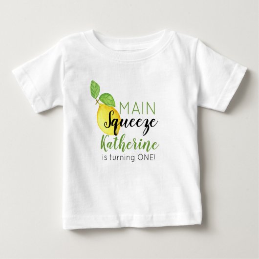 Personalized Lemon Birthday ONE t shirt (Voorkant)
