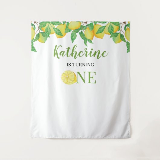 Personalized Lemon Birthday Wandkleed (Voorkant)