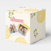 Personalized Lemon Floral Summer Custom Name Bedankdoosjes (Voorkant Zijde)