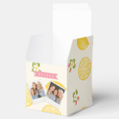 Personalized Lemon Floral Summer Custom Name Bedankdoosjes (Geopend)