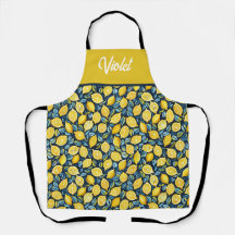 Personalized Lemon Kitchen Apron