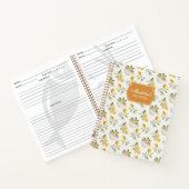 Personalized Lemon Pattern Recipe Book Notitieboek (Binnen)