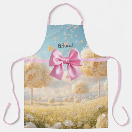 Personalized Lemon Pink Meadow Candy Dreamscape Schort (Voorkant)