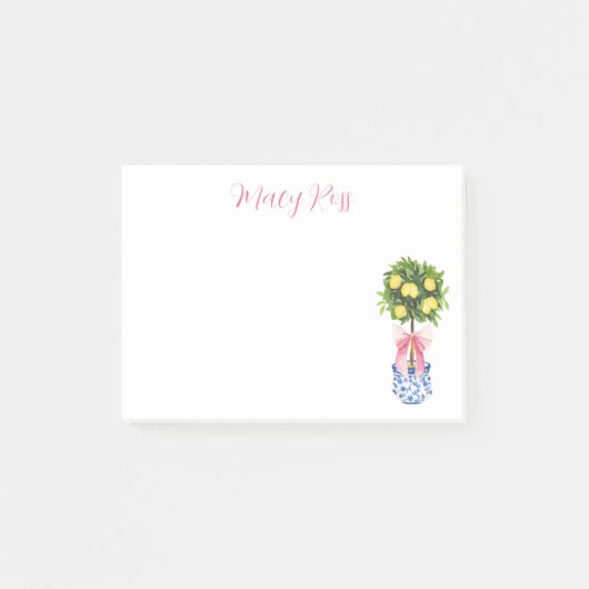 Personalized Lemon Topiary Tree Post-it® Notes (Voorkant)