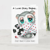 Personalized Lemur Wedding Invitation - Hand-Drawn (Voorkant)