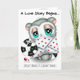 Personalized Lemur Wedding Invitation - Hand-Drawn