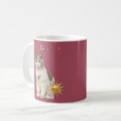Personalized Leo Cat Mug with Name Koffiemok (Voorkant links)