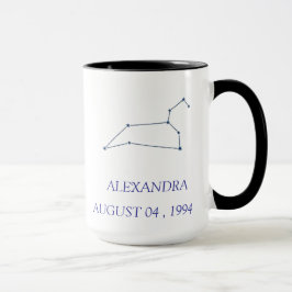 Personalized Leo Constellation Mug - Custom Star S Mok