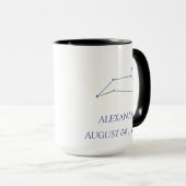 Personalized Leo Constellation Mug - Custom Star S Mok (Voorkant rechts)