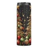 Personalized Leopard Christmas Tumbler Gift Thermosbeker (Achterkant)