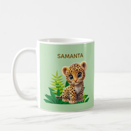 Personalized Leopard Mug  Koffiemok (Links)