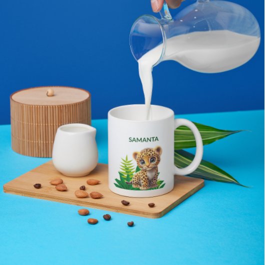 Personalized Leopard Mug  Koffiemok