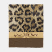 PERSONALIZED Leopard Print Giften voor haar Fleece Deken (Voorkant)