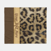 PERSONALIZED Leopard Print Giften voor haar Fleece Deken (Voorkant (Horizontaal))